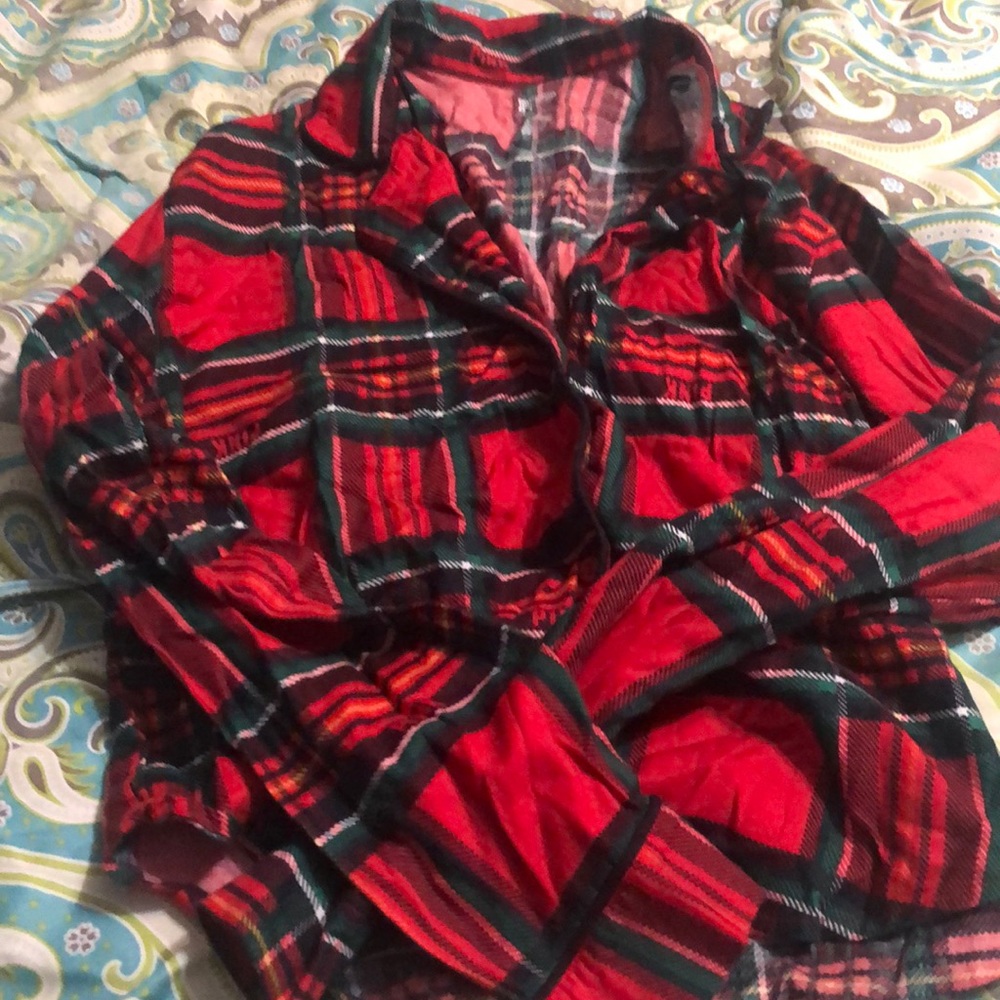 Pink pajama top size small